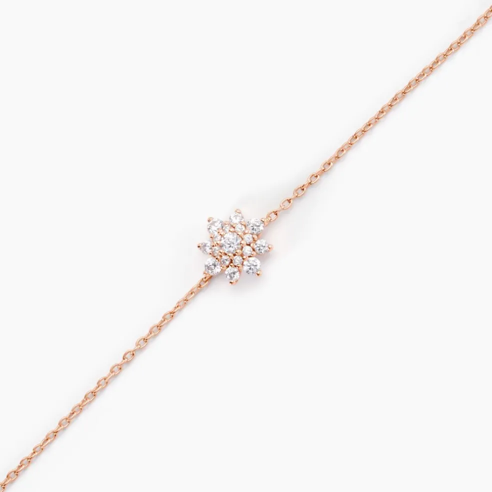 Bracelet Lorraine Argent Rose Oxyde De Zirconium