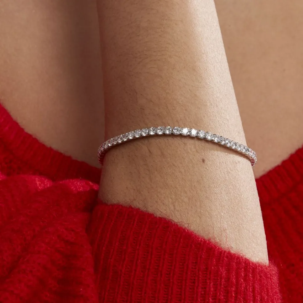 Bracelet Lou-anne Argent Blanc Oxyde De Zirconium Blanc