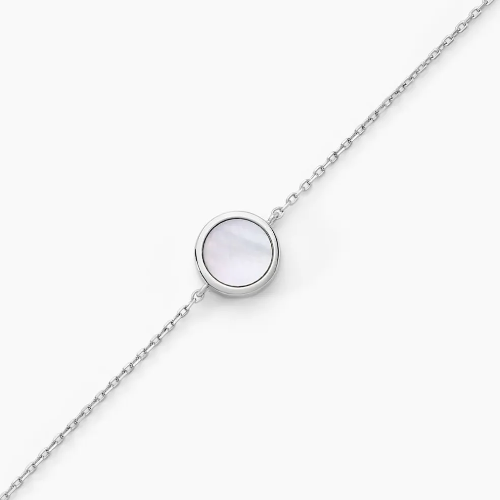 Bracelet Lunatique Argent Blanc Lapis Lazuli Nacre