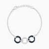 Bracelet Magalie Argent Blanc Céramique Et Oxyde De Zirconium
