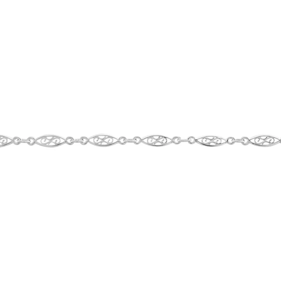 Bracelet Mahee Maille Filigrane Argent Blanc
