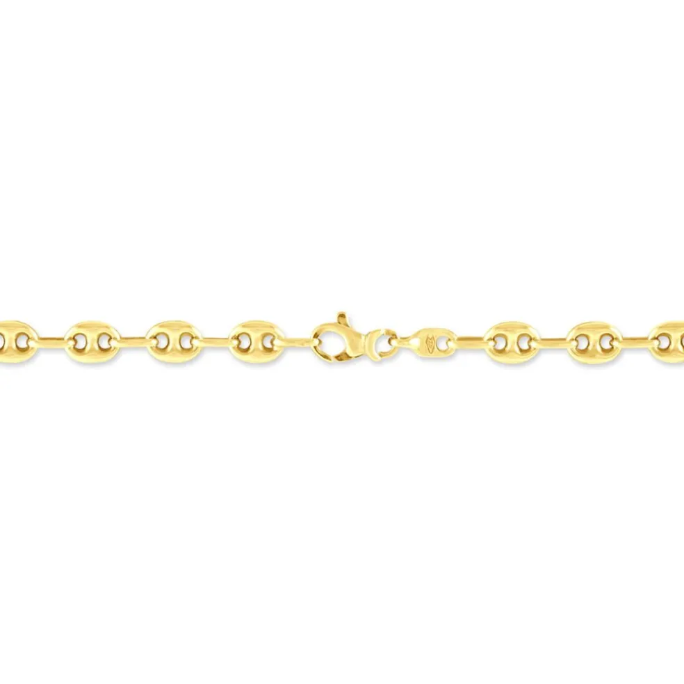 Bracelet Maille Dami Maille Grain De Cafe Or Jaune