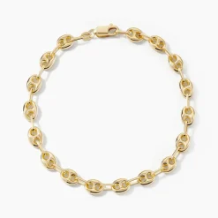 Bracelet Maille Dami Maille Grain De Cafe Or Jaune