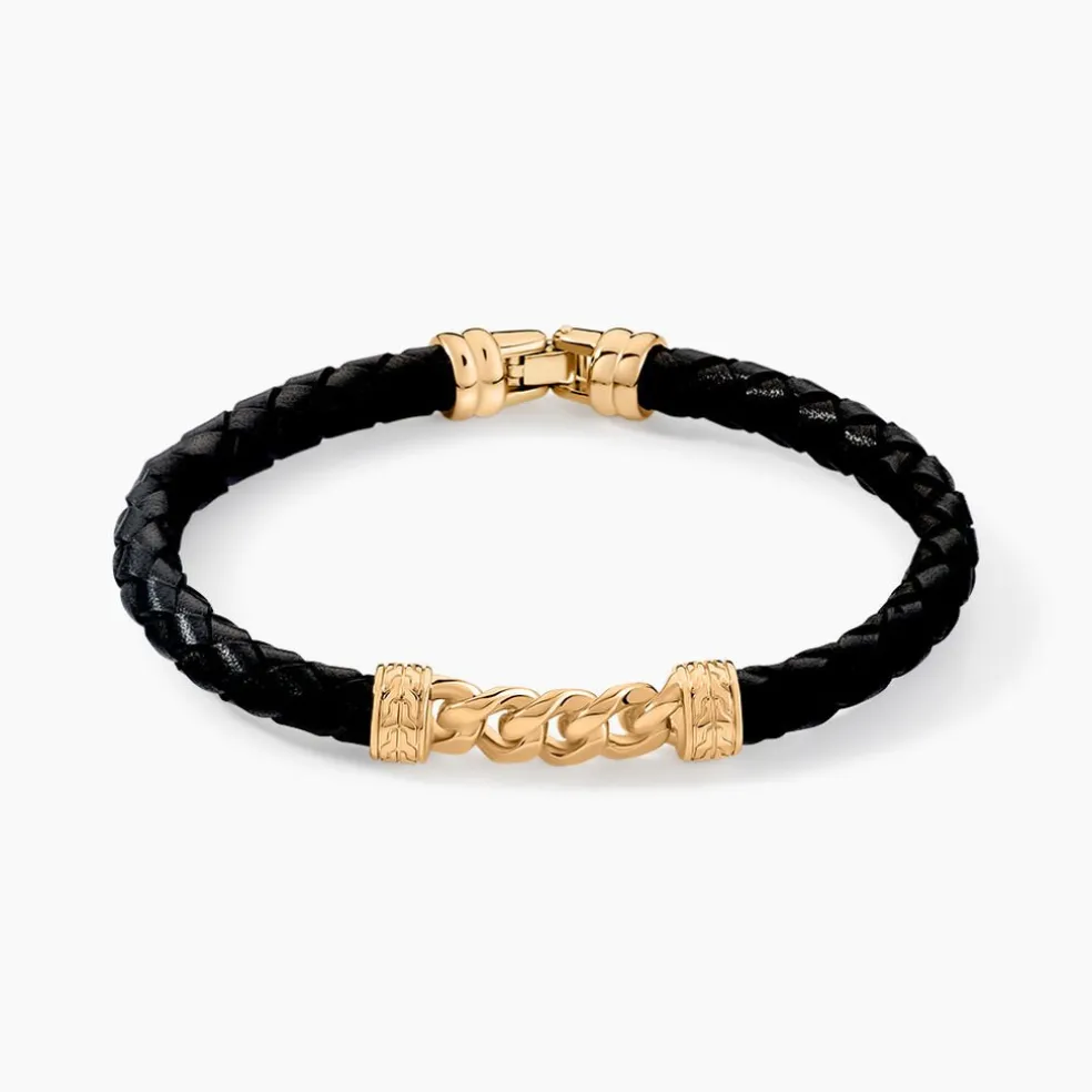 Bracelet Mani Plaque Or Doré