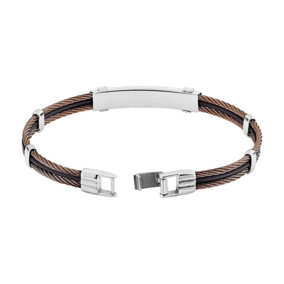 Bracelet Marie-gaelleae Or Acier Bicolore