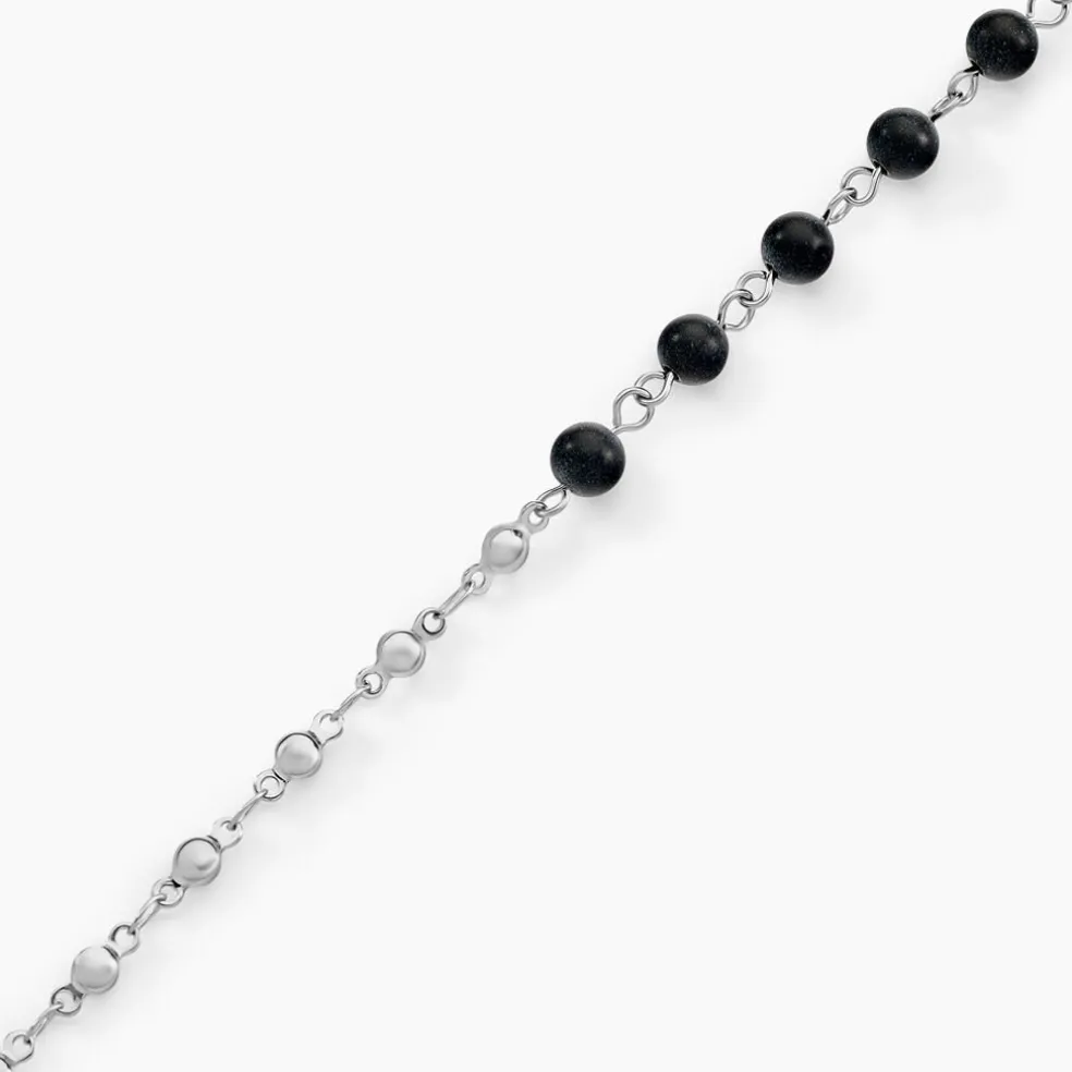 Bracelet Maximus Acier Blanc Onyx