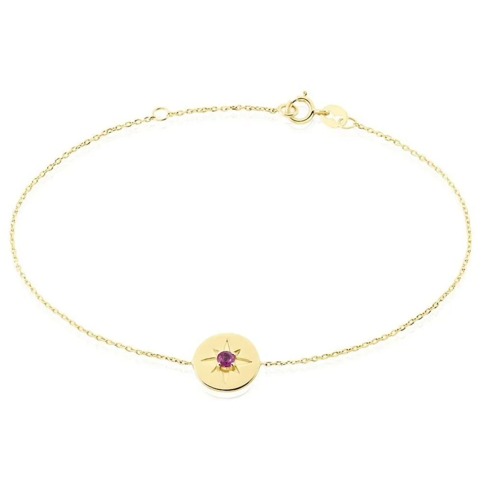 Bracelet Melchior Or Jaune Rubis