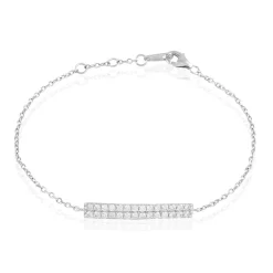 Bracelet Melineeargent Blanc Oxyde De Zirconium