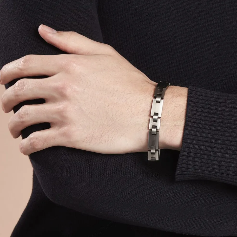 Bracelet Mica Acier Gris