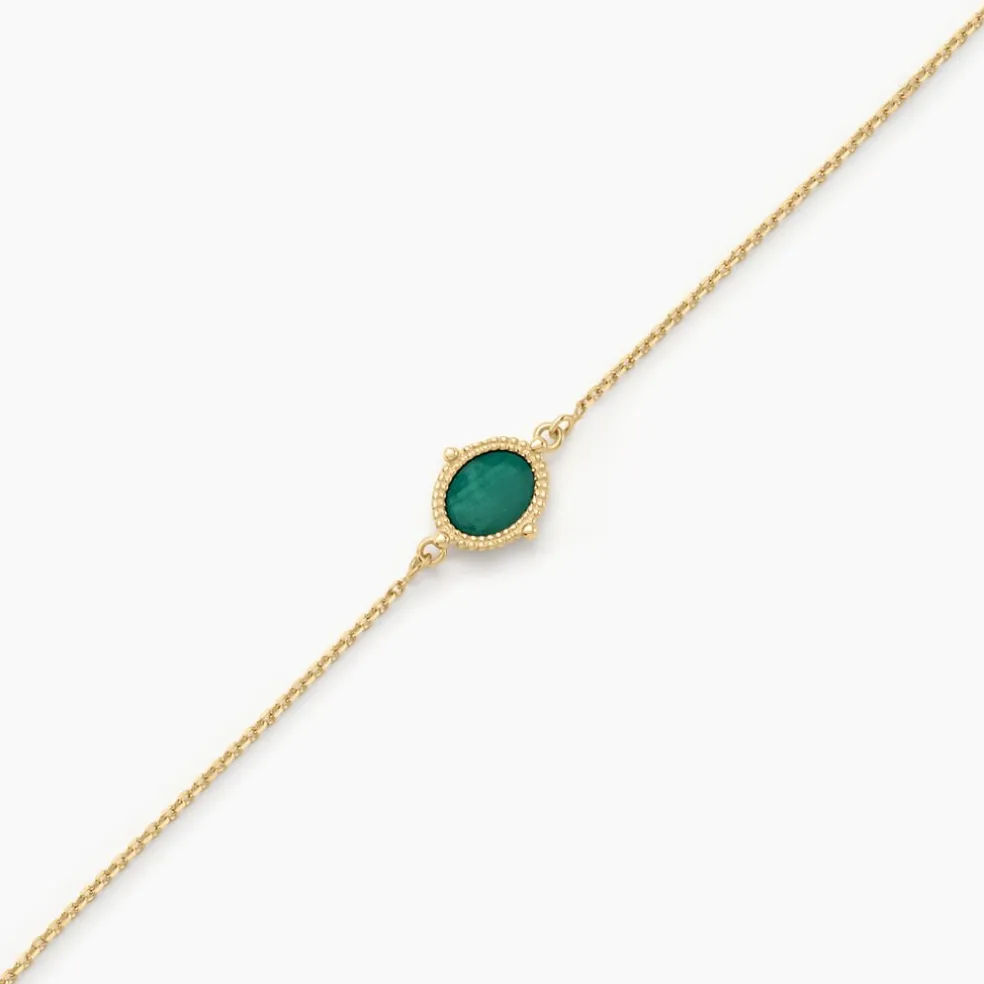 Bracelet Mirage Or Jaune Malachite