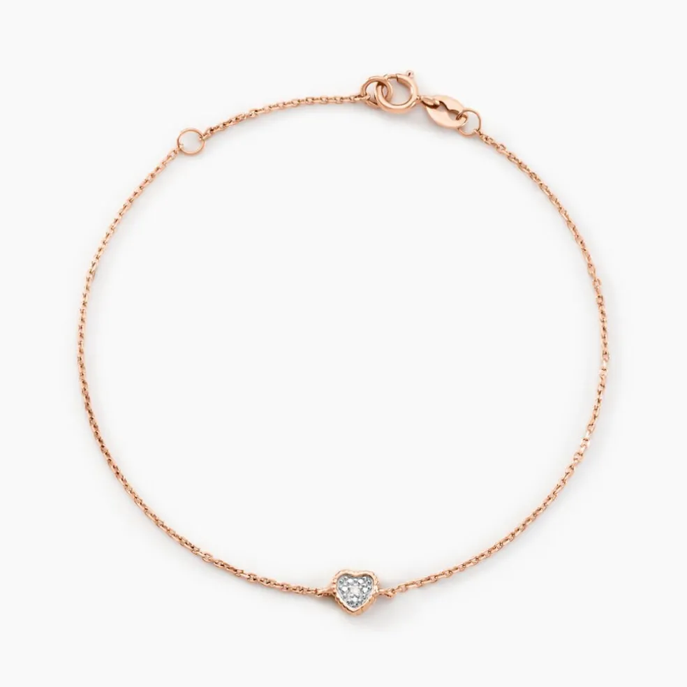 Bracelet Mon 1er Diamant Or Rose Diamant