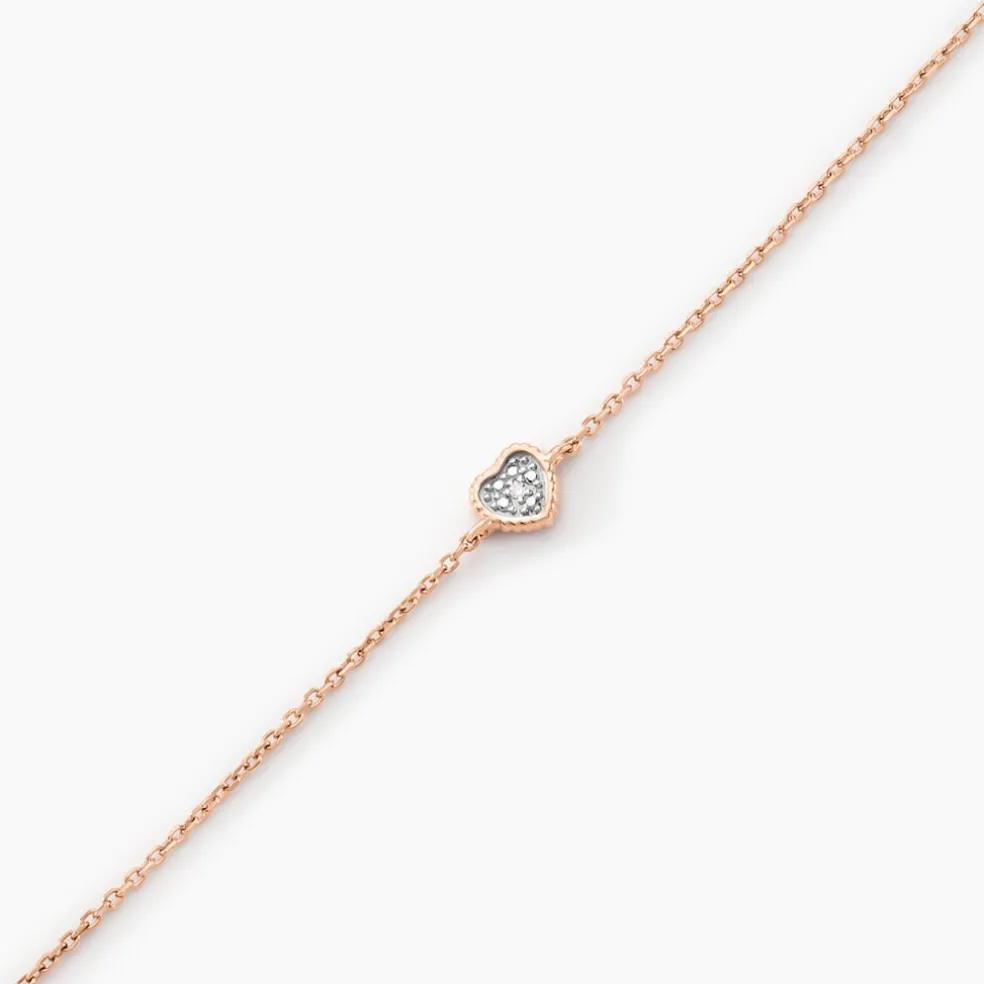 Bracelet Mon 1er Diamant Or Rose Diamant