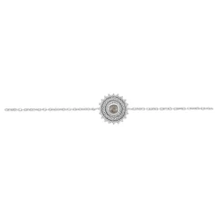 Bracelet Nyoko Argent Blanc Labradorite