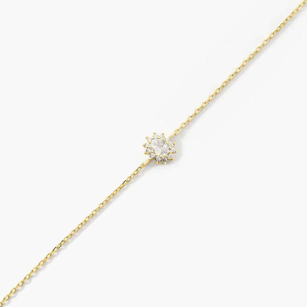 Bracelet Oliviane Argent Jaune Oxyde De Zirconium