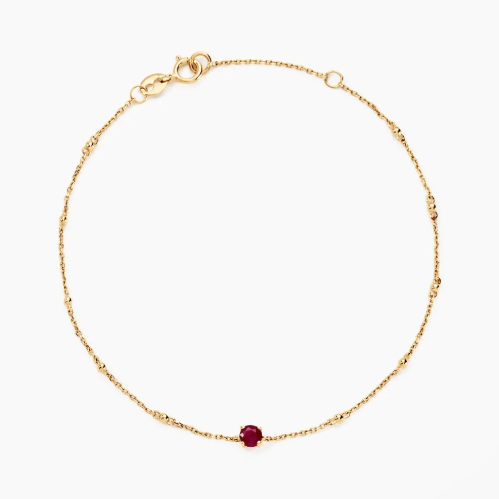 Bracelet Onora Or Jaune Rubis