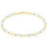 Bracelet Or Bicolore Maille Alternée 1/3