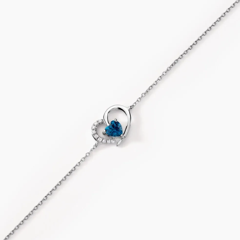 Bracelet Or Blanc Eliana Topaze Oxydes