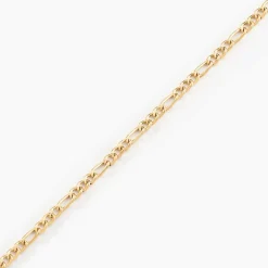 Bracelet Or Jaune Caméo Maille Alternée 1/3