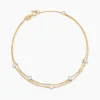 Bracelet Or Jaune Eclat D'etoile Oxyde De Zirconium