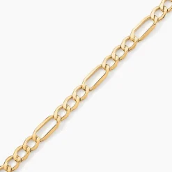 Bracelet Or Jaune Maille Alternée