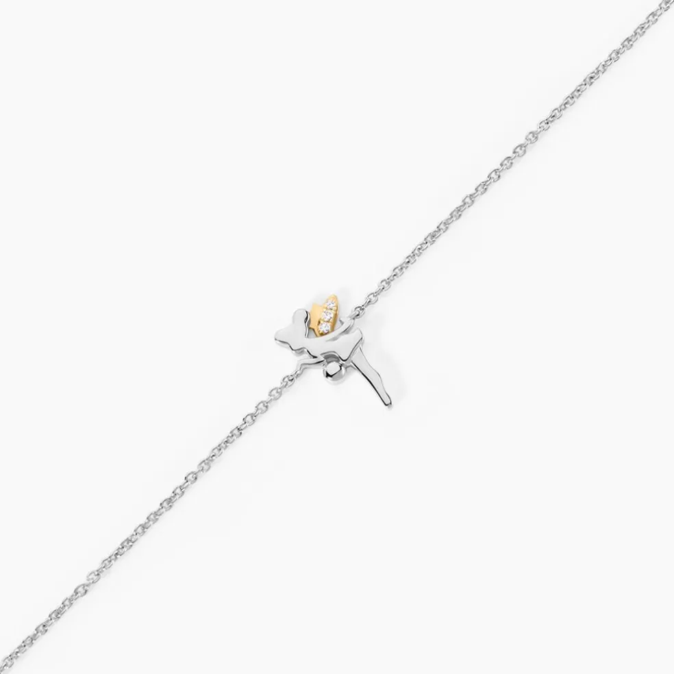 Bracelet Or Jaune Oxyde De Zirconium