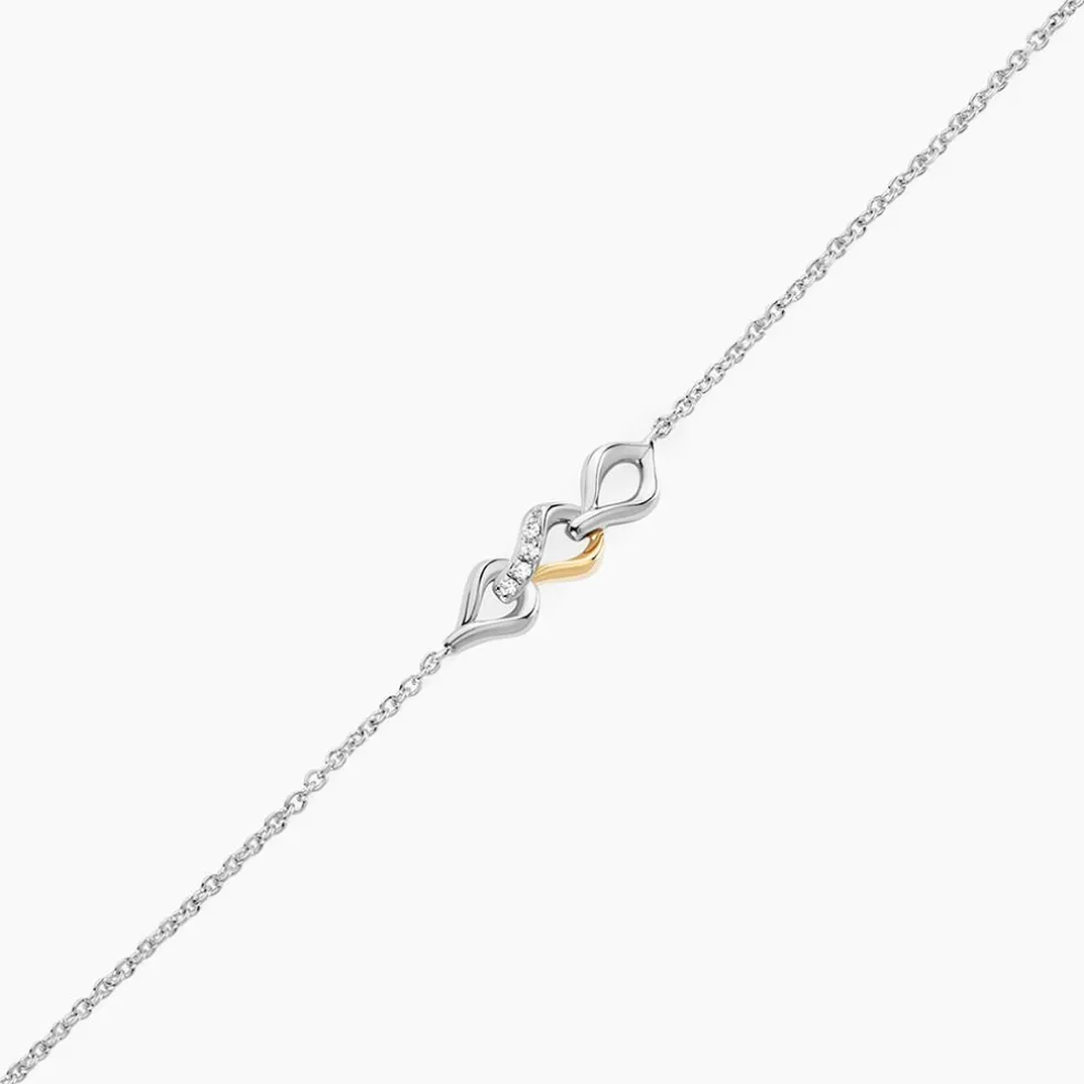 Bracelet Or Jaune Oxyde De Zirconium