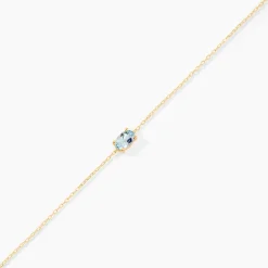 Bracelet Ovale Or Jaune Topaze
