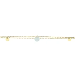 Bracelet Pampilles Colorées Or Jaune Amazonite