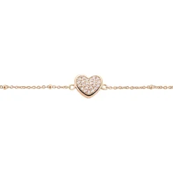 Bracelet Pascual Argent Met Rose Oxyde De Zirconium