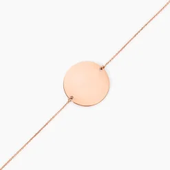 Bracelet Pastille Gravable Or Rose