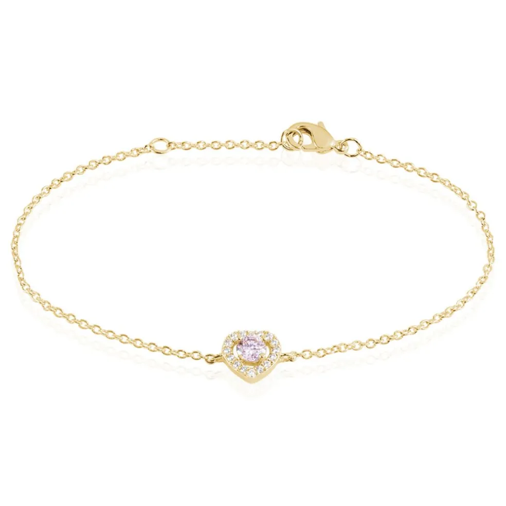 Bracelet Plaqué Or Jaune Alais Oxyde De Zirconium