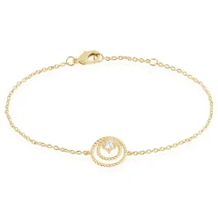 Bracelet Plaqué Or Jaune Danys Oxyde De Zirconium