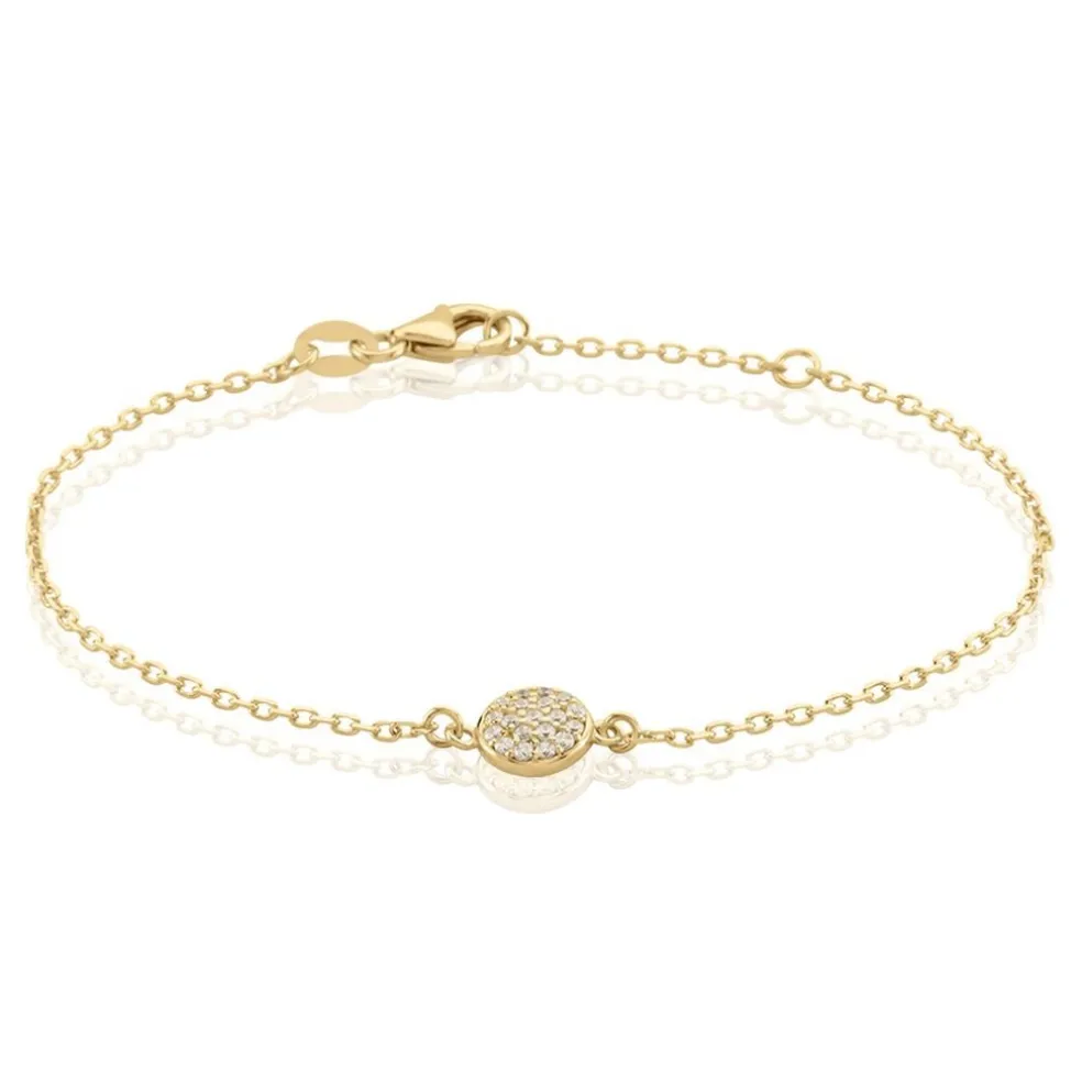 Bracelet Plaqué Or Larraso Oxydes De Zirconium