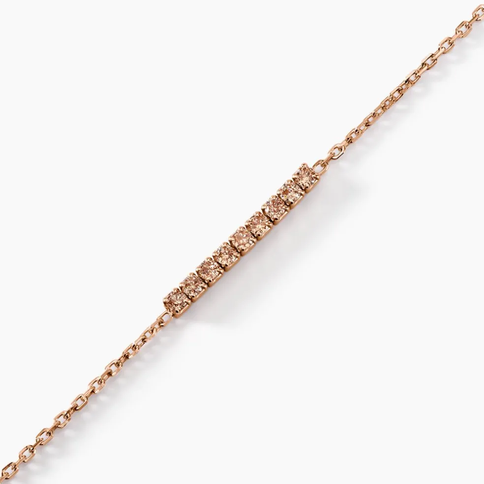 Bracelet Rio Tennis Argent Rose Oxyde De Zirconium