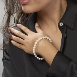 Bracelet Rose-martheae Or Jaune Perle De Culture D'akoya
