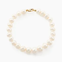Bracelet Sajdaae Or Jaune Perle De Culture D'akoya