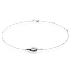 Bracelet Sculptural Or Blanc Diamant
