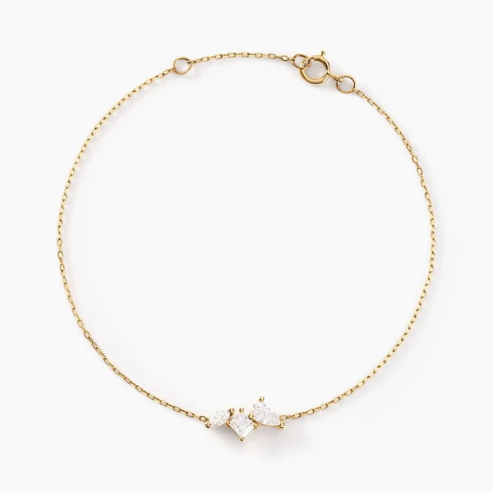 Bracelet Shiny Garden Or Jaune Oxyde De Zirconium