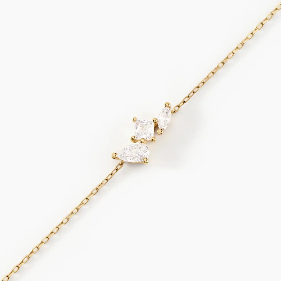 Bracelet Shiny Garden Or Jaune Oxyde De Zirconium