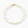 Bracelet Shola Or Jaune Perle De Culture D'akoya