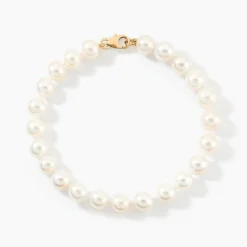 Bracelet Shola Or Jaune Perle De Culture D'akoya