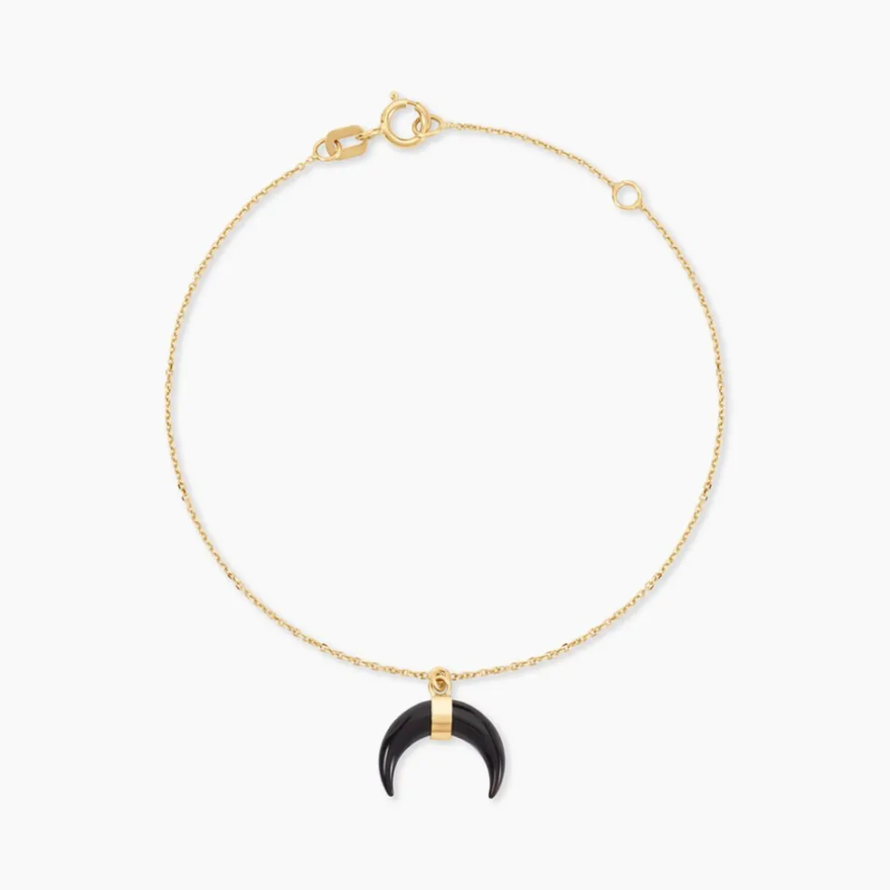 Bracelet Solange Or Jaune Onyx