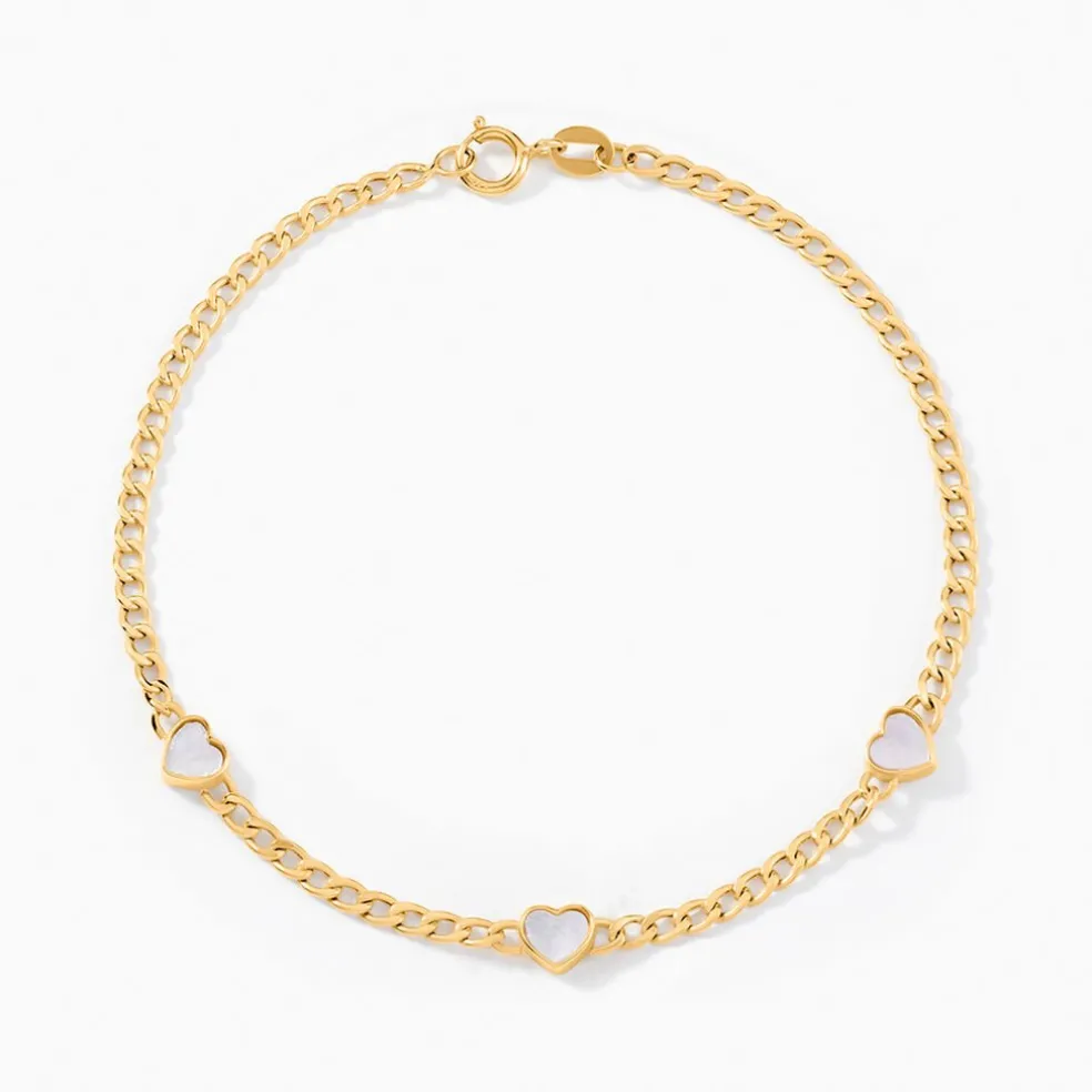 Bracelet Sweetheart Or Jaune Nacre
