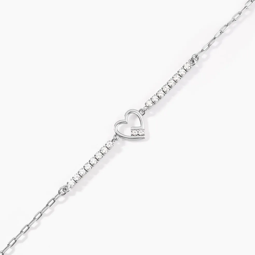 Bracelet Syliana Argent Blanc Oxyde De Zirconium
