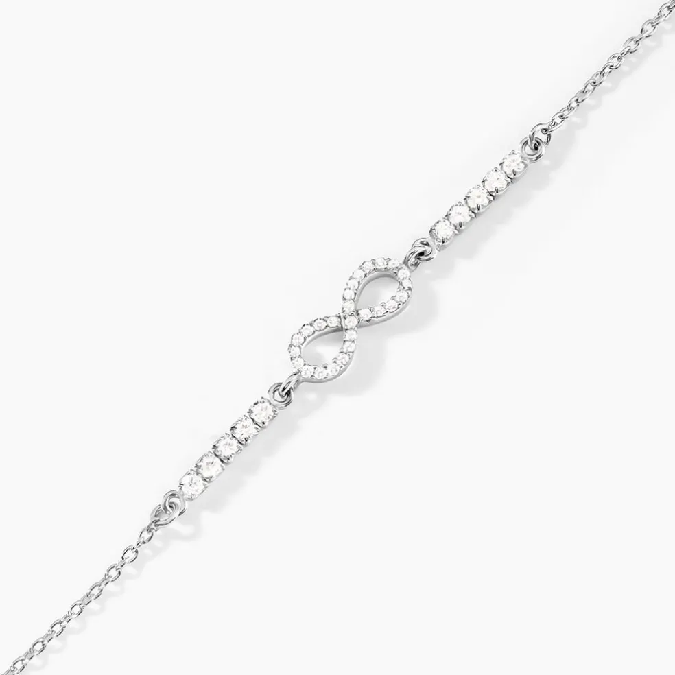 Bracelet Syliana Argent Blanc Oxyde De Zirconium