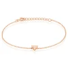 Bracelet Tallulah Argent Rose Pierre De Synthese