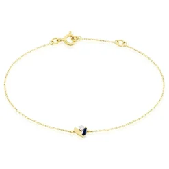 Bracelet Tameka Or Bicolore Saphir Diamant