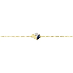 Bracelet Tameka Or Bicolore Saphir Diamant