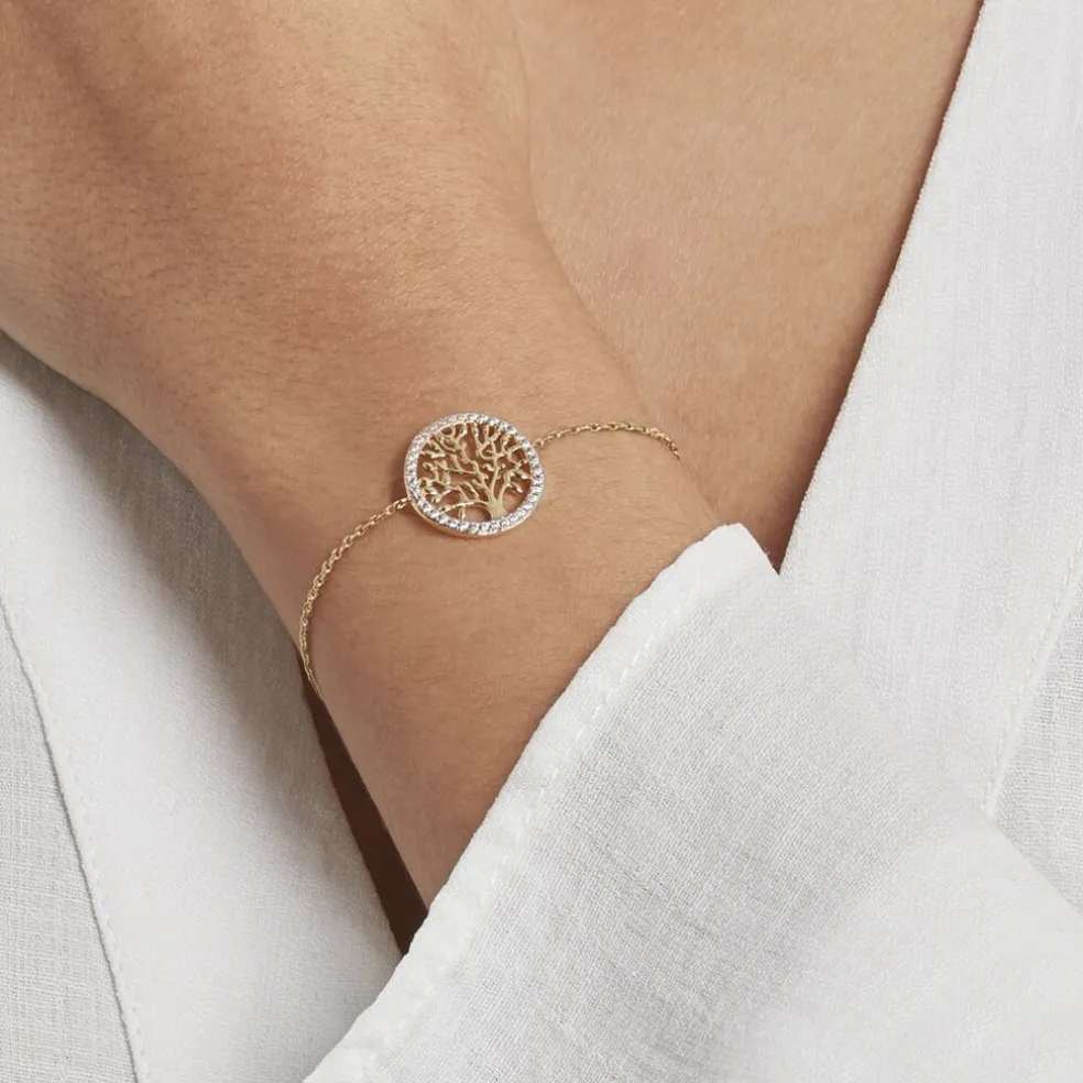 Bracelet Theolina Plaqué Or Jaune Oxyde De Zirconium
