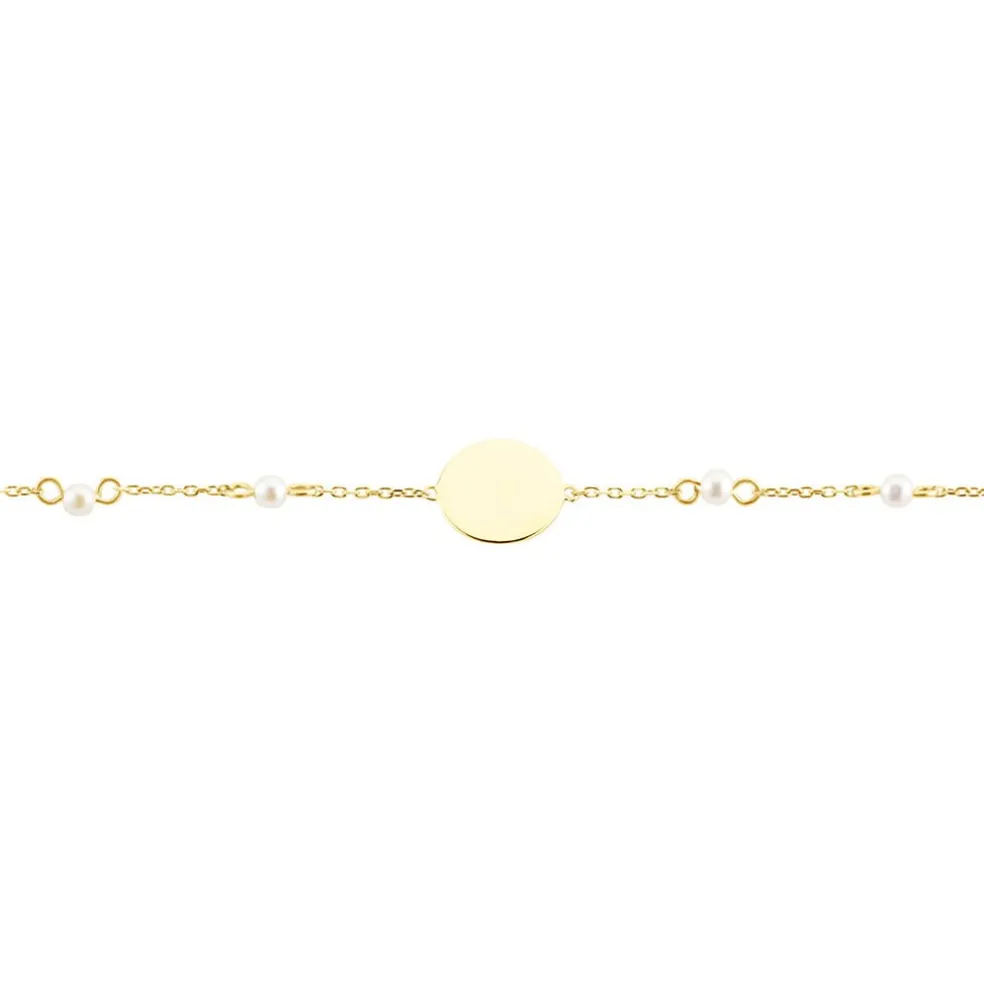 Bracelet Tiny Pearls Or Jaune Perle De Culture